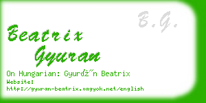 beatrix gyuran business card